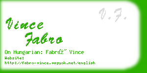 vince fabro business card